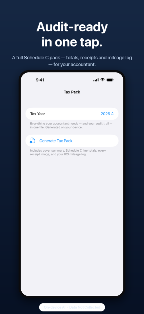 Audit-ready Tax Pack PDF
