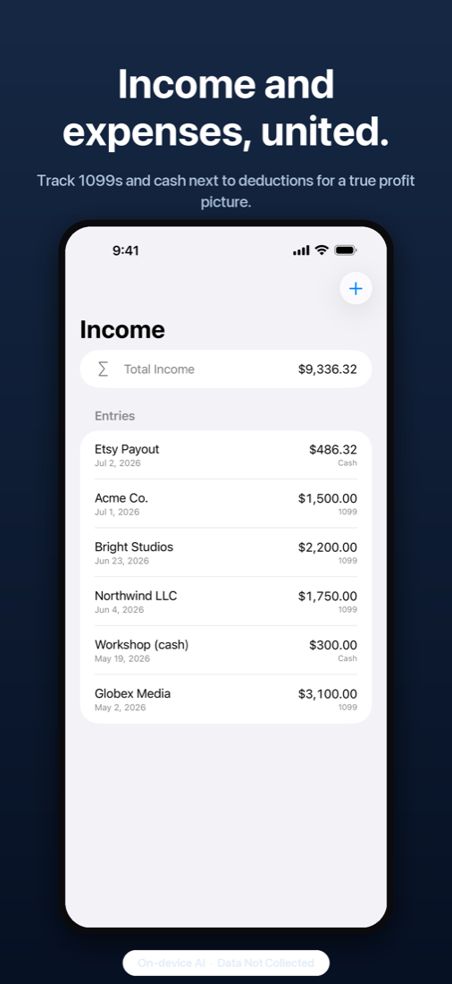 Income entries